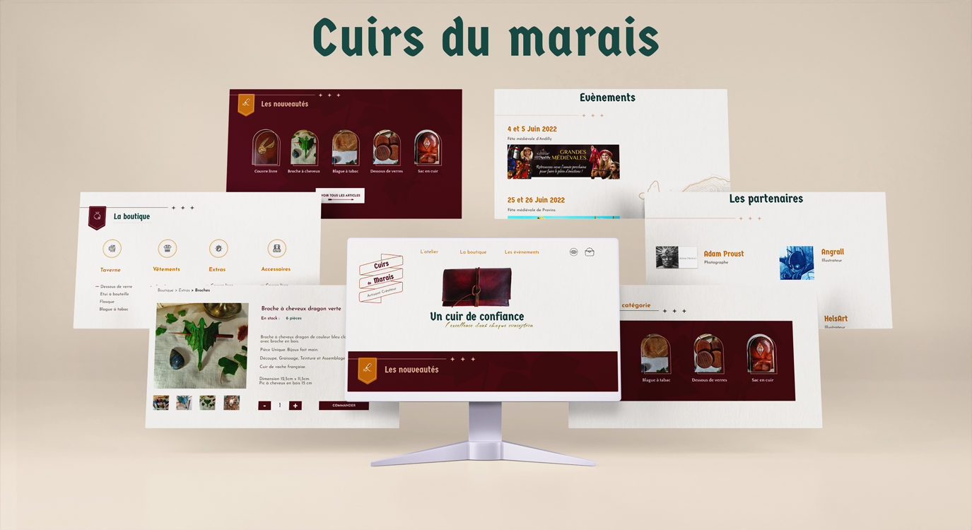 mockup cuirs du marais