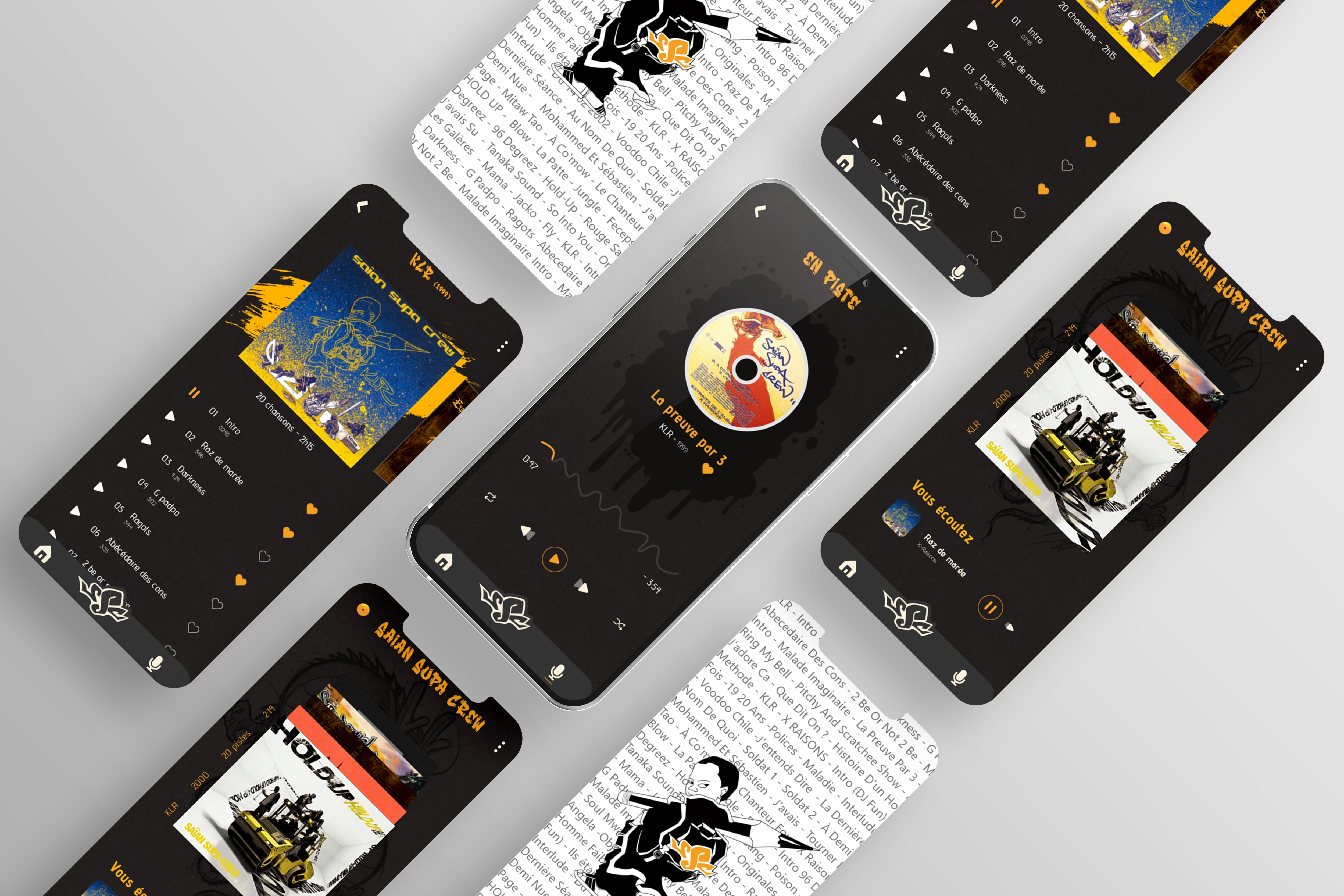 mockup aplication musique